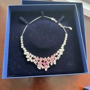 Swarovski SWAROVSKI CHERIE MEDIUM Pink and Silver Flower Crystal Necklace